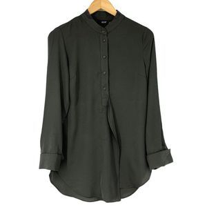 Womens A New Approach a.n.a. Tunic Blouse Gray Long sleeve Sz S Top 3629 NWT